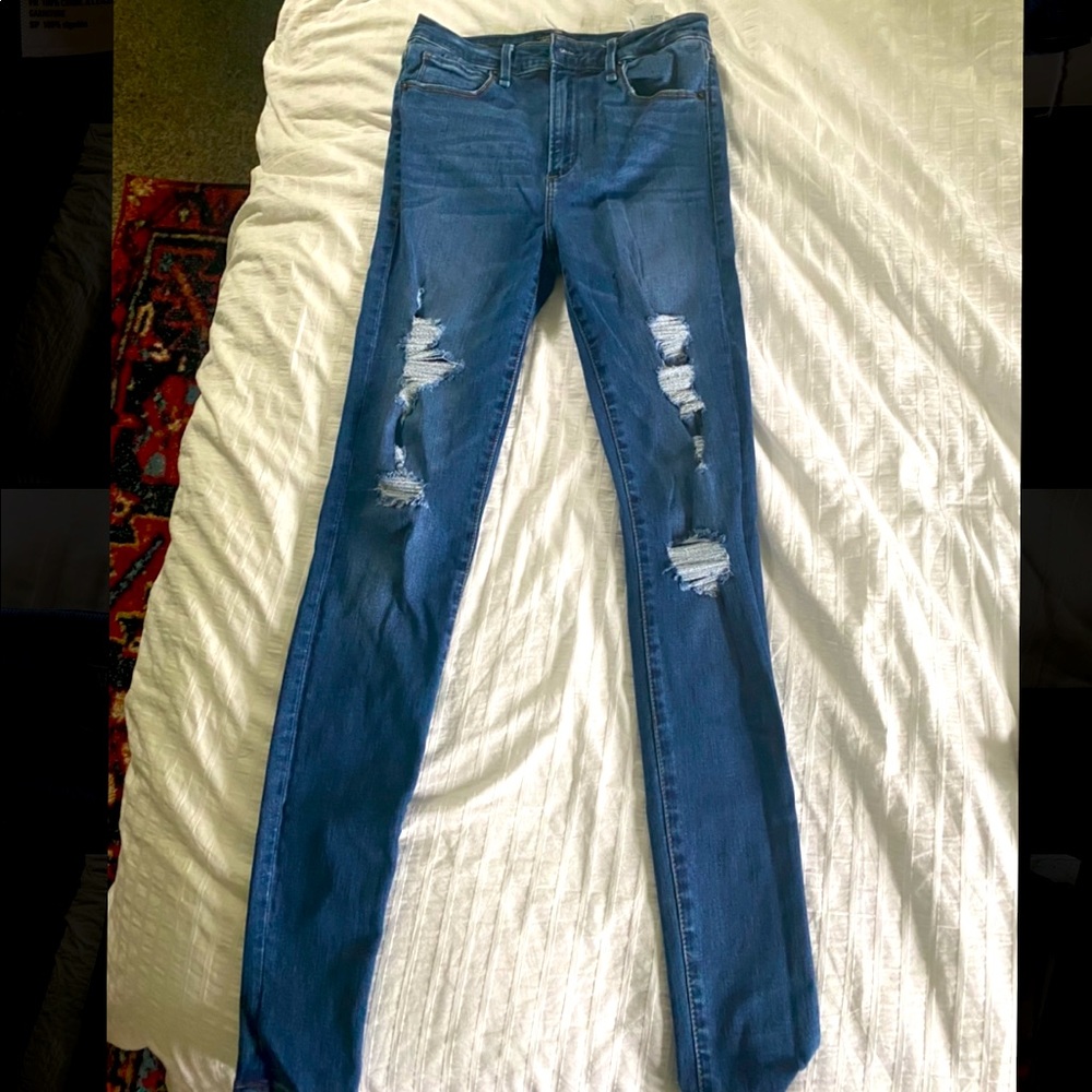 Abercrombie and Fitch skinny ripped jeans